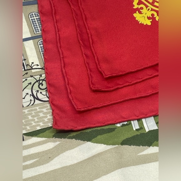 Hermes Vintage Scarf Carre 90” LES HARAS Nationaux” Red - Picture 6 of 16